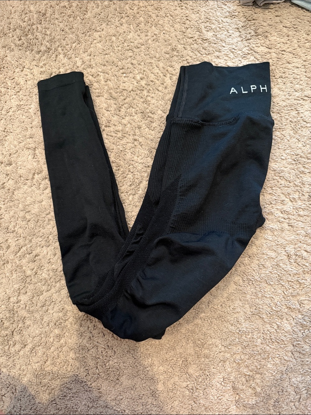 Alphalete High-Rise Black Seamless Leggings for Women